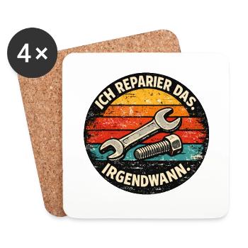 I'll fix it sometime - Coasters (set of 4) - white - Front
