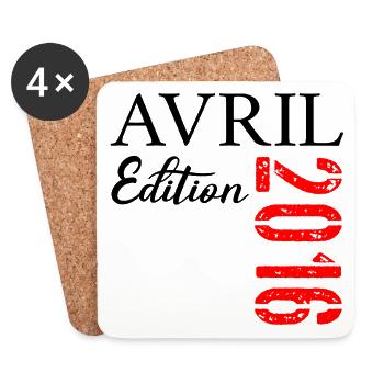 11th Anniversary April 2016 - Coasters (set of 4) - white - Front