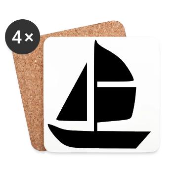 Sailboat Sailing Ship Sailing Gift - Coasters (set of 4) - white - Front