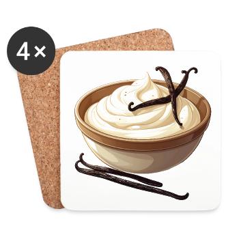 Vanillejoghurt - Untersetzer (4er-Set) - Weiß - Vorne