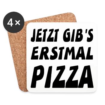 Pizza - Untersetzer (4er-Set) - Weiß - Vorne