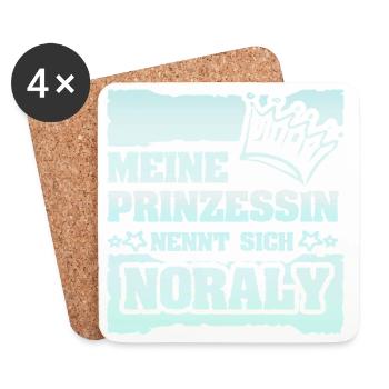 Geschenk für Noraly - Untersetzer (4er-Set) - Weiß - Vorne