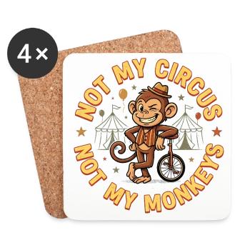 Not my circus, not my monkeys - Coasters (set of 4) - white - Front