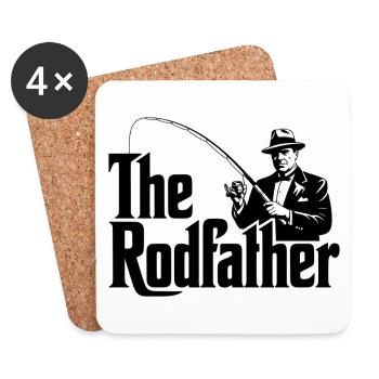 The Rodfather Funny Fishing Parody - Coasters (set of 4) - white - Front
