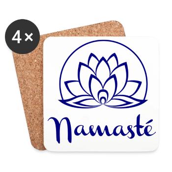 Namasté Lotus Mandala - Dessous de verre (lot de 4) - blanc - Devant