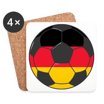 Football_team_Germany - Dessous de verre (lot de 4) - blanc - Devant