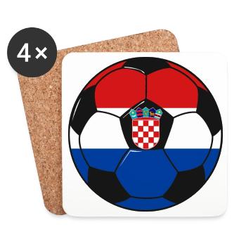 Football_team_Croatia - Coasters (set of 4) - white - Front