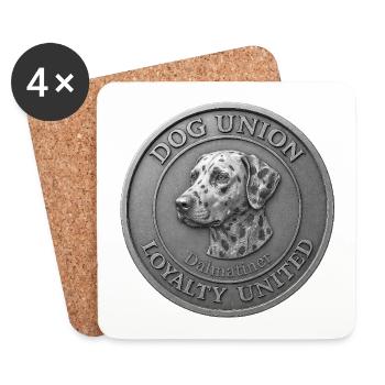 Dalmatians - Loyalty United - Dog Union - Coasters (set of 4) - white - Front