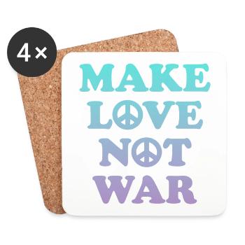 Make Love not War - Untersetzer (4er-Set) - Weiß - Vorne