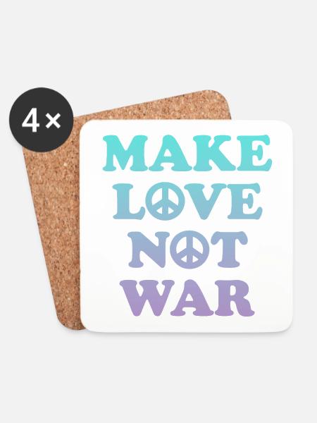 Make Love not War - Untersetzer (4er-Set) - Weiß