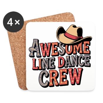 Line Dance Crew - Coasters (set of 4) - white - Front