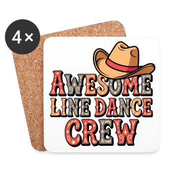 Awesome Line Dance Crew - Coasters (set of 4) - white - Front