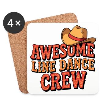 Awesome Line Dance Crew - Coasters (set of 4) - white - Front