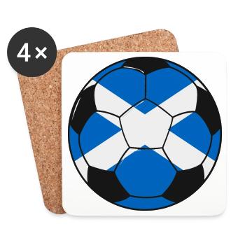 Football_team_Scotland - Coasters (set of 4) - white - Front