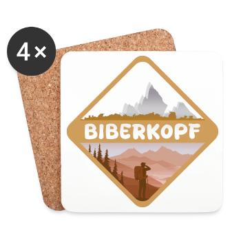 Montagnes Biberkopf - Dessous de verre (lot de 4) - blanc - Devant