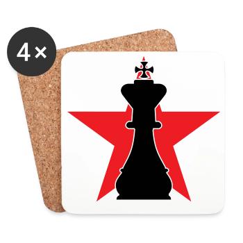 Stratège Grand Maître Étoile Rouge - Dessous de verre (lot de 4) - blanc - Devant