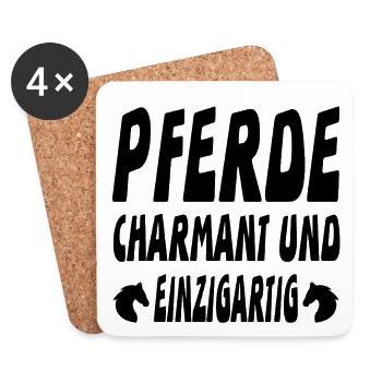 horses - Coasters (set of 4) - white - Front