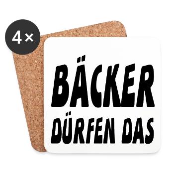 Bäcker - Untersetzer (4er-Set) - Weiß - Vorne