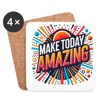 Make Today Amazing Burst - Untersetzer (4er-Set) - Weiß - Vorne