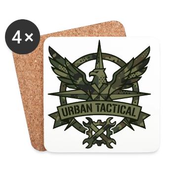 Urban Taktik Pioniere Tarnmuster Mechaniker Motiv - Untersetzer (4er-Set) - Weiß - Vorne