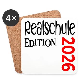 Certificat de fin d’études secondaires 2026 Fin d’études secondaires - Dessous de verre (lot de 4) - blanc - Devant