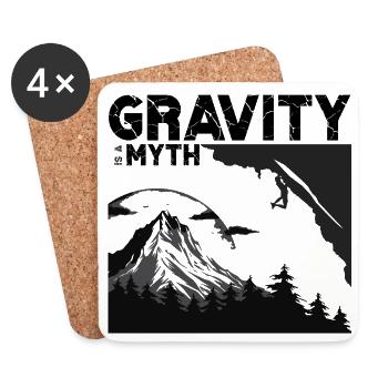 Gravity is a myth - Untersetzer (4er-Set) - Weiß - Vorne