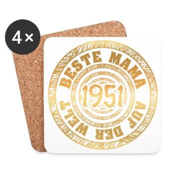 Beste 1951 - Untersetzer (4er-Set) - Weiß - Vorne