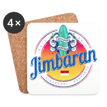 Jimbaran Bali Indonesien Sonnenuntergang Souvenir - Untersetzer (4er-Set) - Weiß - Vorne