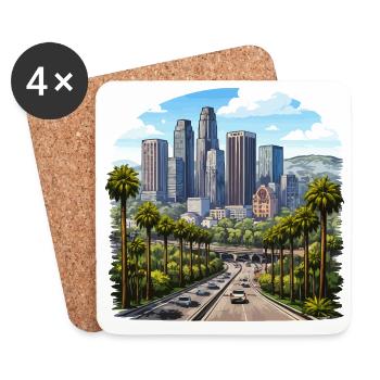 Los Angeles Usa  - Untersetzer (4er-Set) - Weiß - Vorne