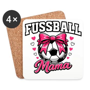 Fussball Mama Süß Niedlich Geschenk - Untersetzer (4er-Set) - Weiß - Vorne