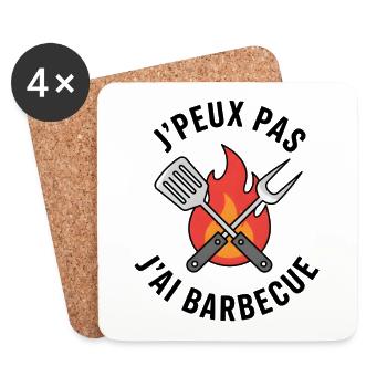 Flame Grill and Crossover Tools - Coasters (set of 4) - white - Front