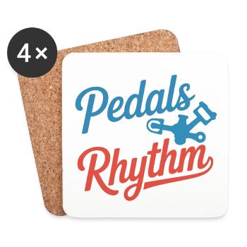 Artistic Cycling My Pedals Know The Rhythm Pro  - Coasters (set of 4) - white - Front