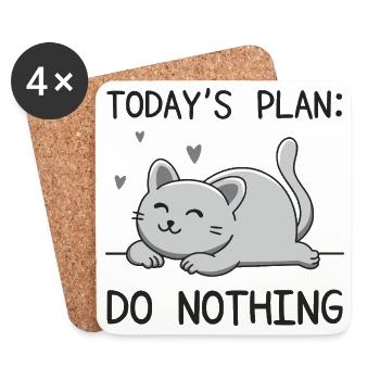 Today's Plan - Coasters (set of 4) - white - Front