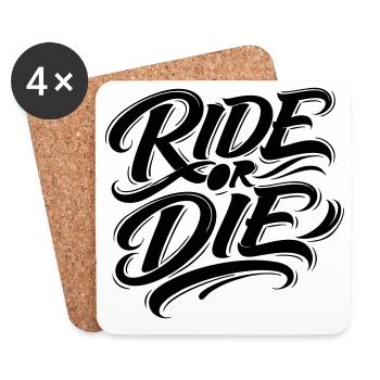 Ride or Die - Coasters (set of 4) - white - Front