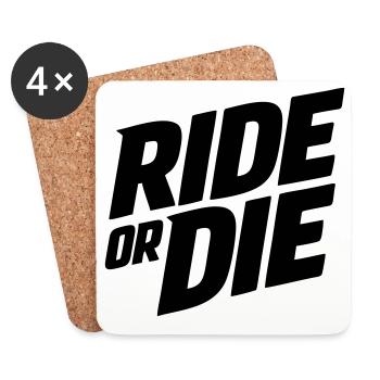 Ride or Die - Coasters (set of 4) - white - Front
