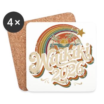 Waikiki 2026 Retro Tropics - Coasters (set of 4) - white - Front