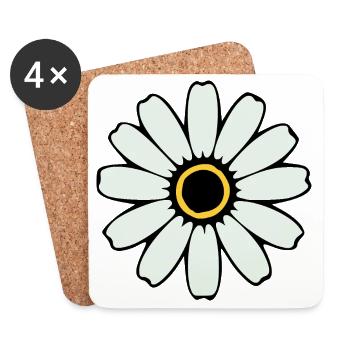 Cadeau pour la fête des mères : Idée de cadeau pour la fête des mères - Dessous de verre (lot de 4) - blanc - Devant