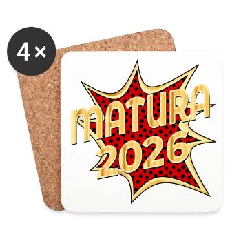 Popart graduation from high school in 2026 - Coasters (set of 4) - white - Front