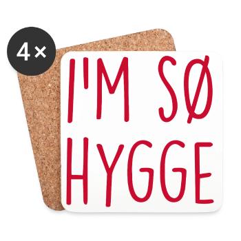 Hygge Denmark Dänemark - Coasters (set of 4) - white - Front