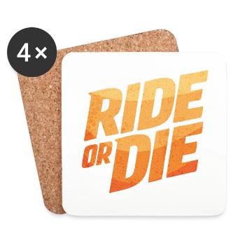 RIDE OR DIE – Asphalt Adventure - Coasters (set of 4) - white - Front