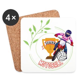 Motoball Winner Tournament Championship - Coasters (set of 4) - white - Front