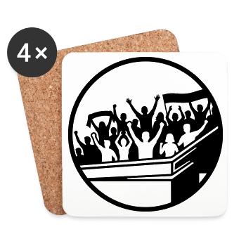 Fans Stadion Silhouette - Untersetzer (4er-Set) - Weiß - Vorne