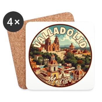 Discover Tropical View of Valladolid In Mexico - Coasters (set of 4) - white - Front