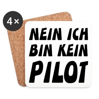 Pilot - Untersetzer (4er-Set) - Weiß - Vorne