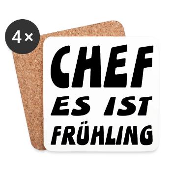 Chef - Untersetzer (4er-Set) - Weiß - Vorne