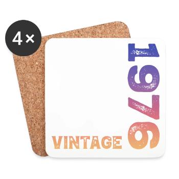 Vintage 1976 - Untersetzer (4er-Set) - Weiß - Vorne