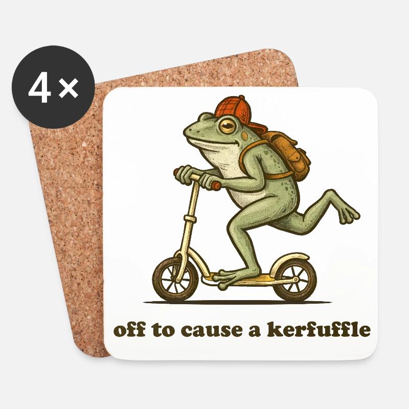Off to cause a kerfuffle - Coasters (set of 4) - white