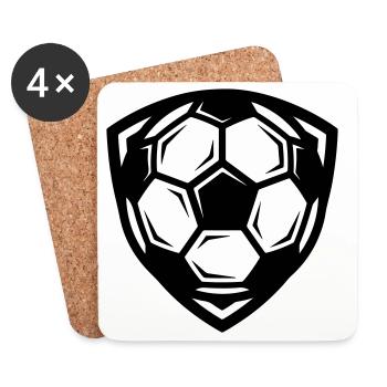 Soccer Ball - Coasters (set of 4) - white - Front