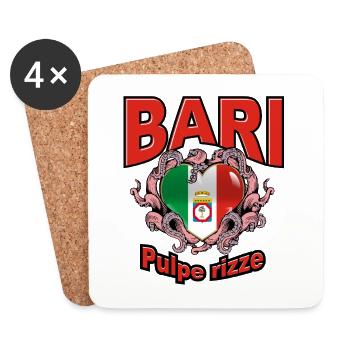 Bari-Herz von Apulien - Untersetzer (4er-Set) - Weiß - Vorne