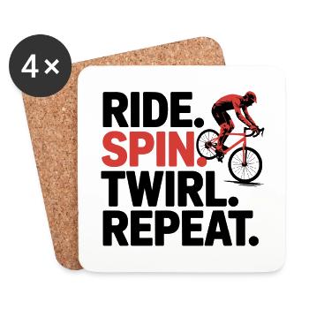 Ride as Art  - Coasters (set of 4) - white - Front